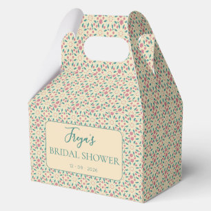 Dusty yellow Boho Floral Bridal Shower Favour Boxe Box