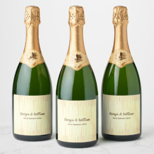 Dusty Yellow Icicle Wine & Champagne Label Sets