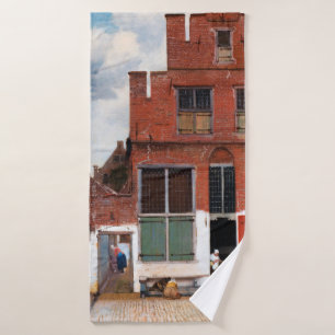 Dutch Alley, Johannes Vermeer Bath Towel