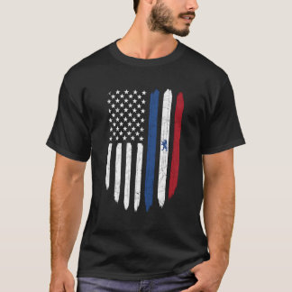 Dutch American Flag Netherlands Root Dad Gift Holl T-Shirt