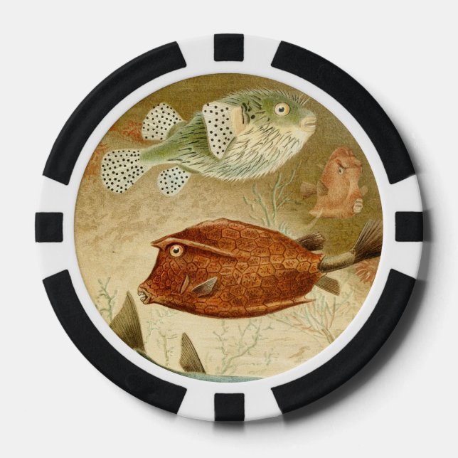 Dutch Aquatic Poker Chips (Front)