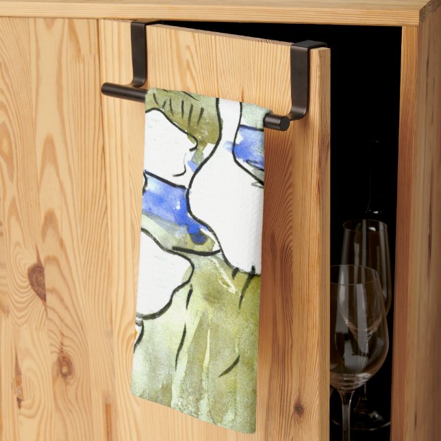 Dutch Art Nouveau Ducks and Geese Tea Towel (Thirds Fold)