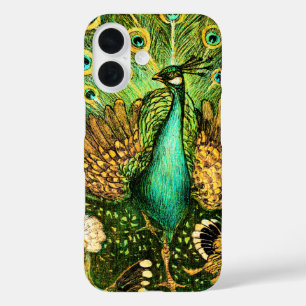 Dutch Art Nouveau Peacock and Chickens iPhone 16 Case