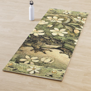 Dutch Art Nouveau Toad and Dogwood  Yoga Mat