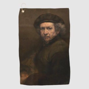 Dutch Artist Rembrandt Self Portrait Golden Age Golf Towel