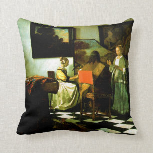 Dutch Artist Vermeer Painting The Concert Cushion