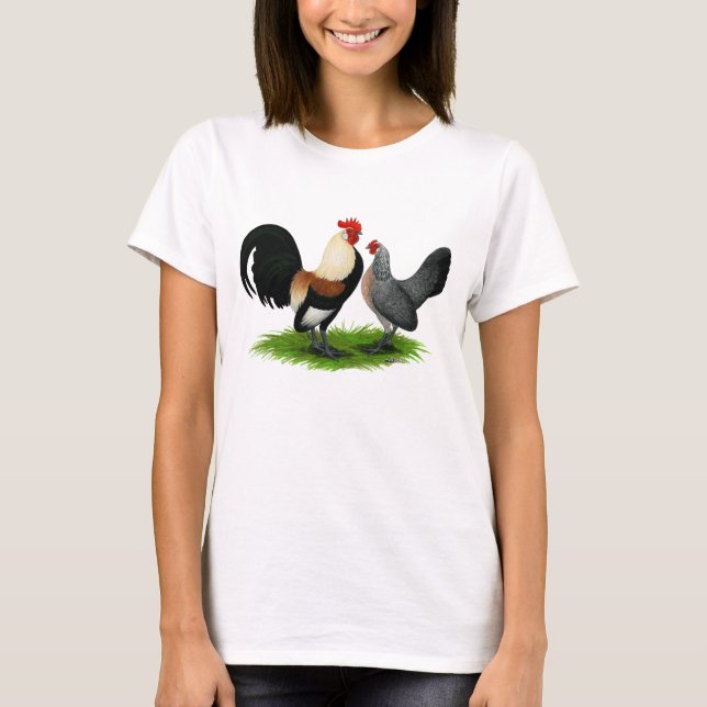 Dutch Bantams:  Cream Light Brown T-Shirt (Front)