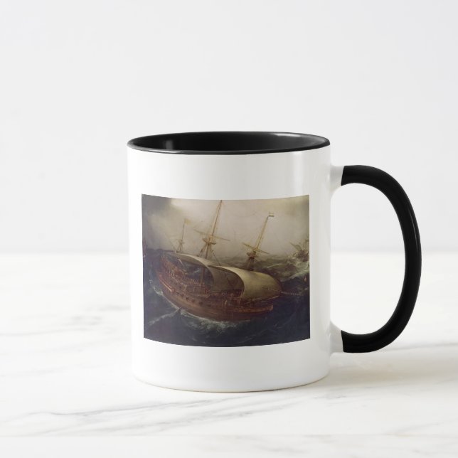 Dutch Battleship in a Storm Mug (Right)