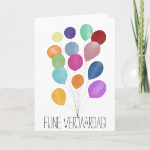 Dutch Birthday bunch of balloons Card