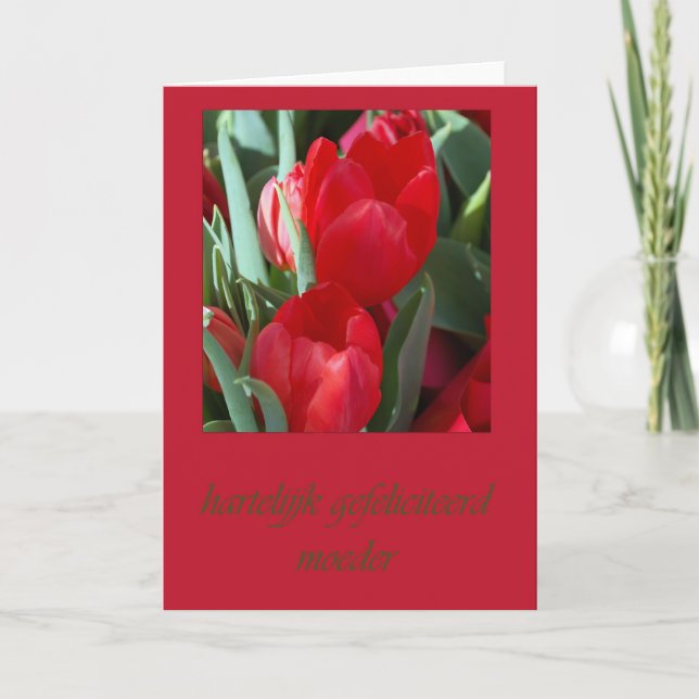 Dutch Birthday Card For Mother (Front)