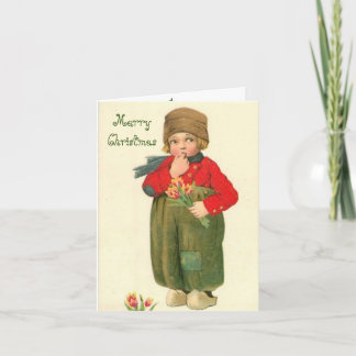 Dutch Boy Christmas Greeting Card