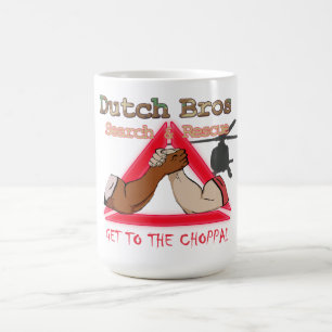 Dutch bros search and rescue, predator movie coffee mug