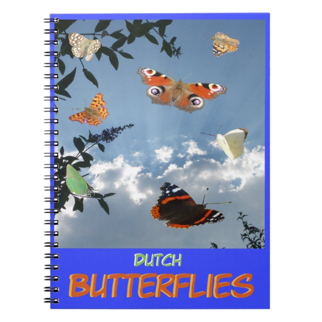 Dutch Butterflies Cust. Text Notebook (Front)