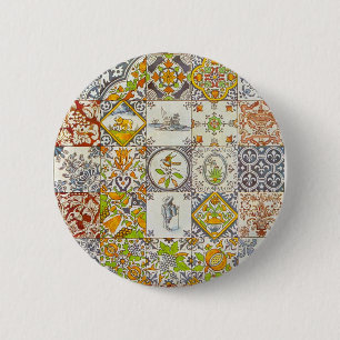 Dutch Ceramic Tiles 6 Cm Round Badge