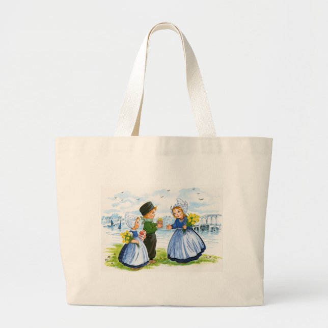 Dutch Children Large Tote Bag (Front)