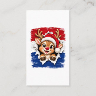 Dutch Christmas Reindeer Calling Card