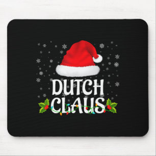 Dutch Claus Christmas Lights Santa Pajama Family M Mouse Pad