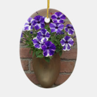 Dutch Clog with Purple Blue White Violet on Wall