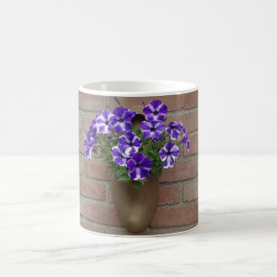 Dutch Clog with Purple Blue White Violet on Wall Coffee Mug