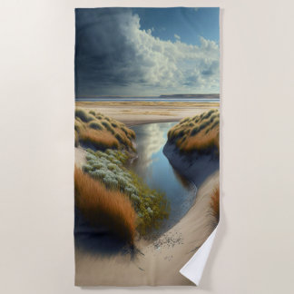 Dutch Coastal Dunes Beach Towel