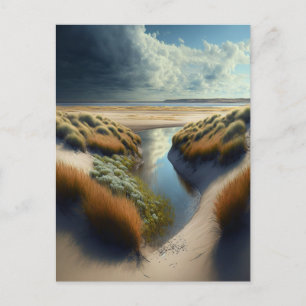 Dutch Coastal Dunes Holiday Postcard