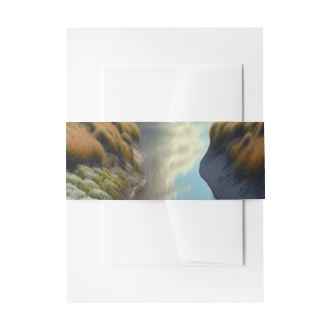 Dutch Coastal Dunes Invitation Belly Band (Front Example)