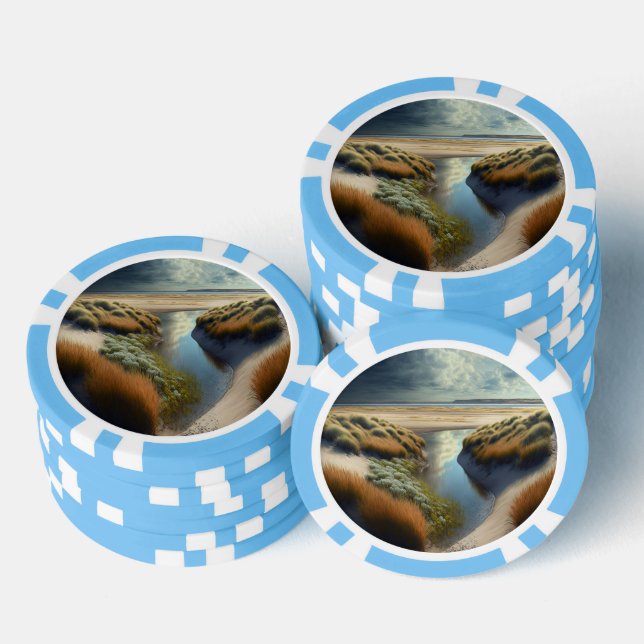 Dutch Coastal Dunes Poker Chips (Stack)