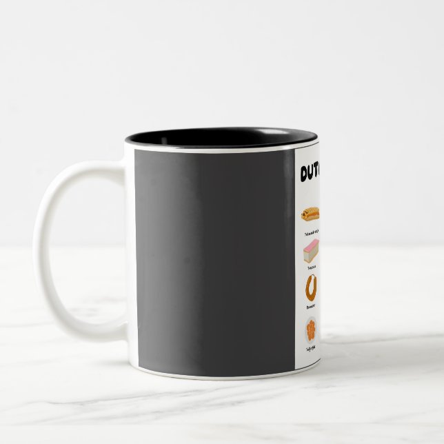 Dutch Cuisine Collection Poster  Two-Tone Coffee Mug (Left)