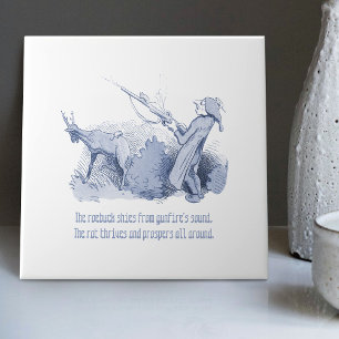 Dutch Delft Wilhelm Busch Inspired Playful Decor Tile