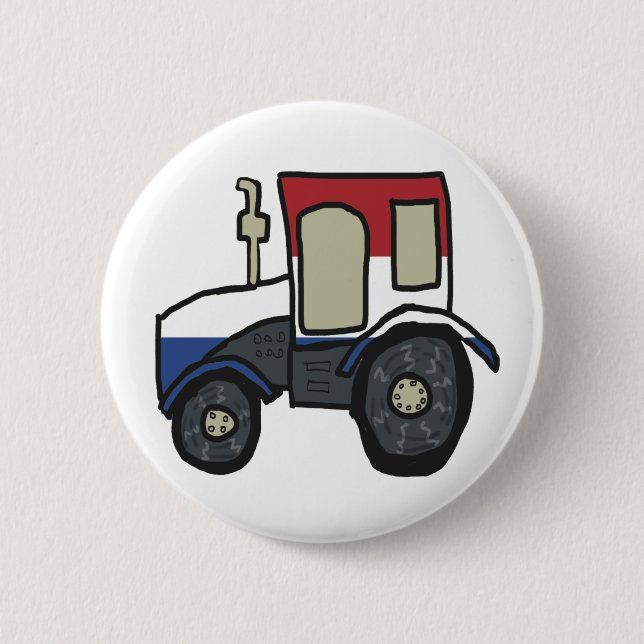 Dutch Farm Tractor Protests 6 Cm Round Badge (Front)