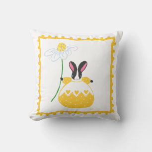 dutch fifi bunny in yellow cushion