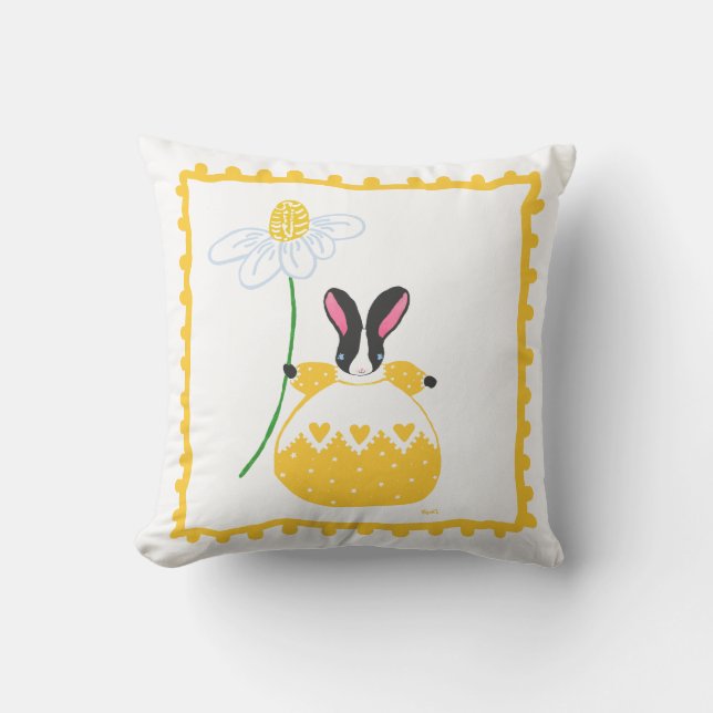 dutch fifi bunny in yellow cushion (Front)