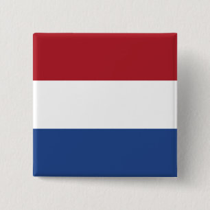 Dutch Flag 15 Cm Square Badge