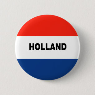 Dutch Flag 6 Cm Round Badge