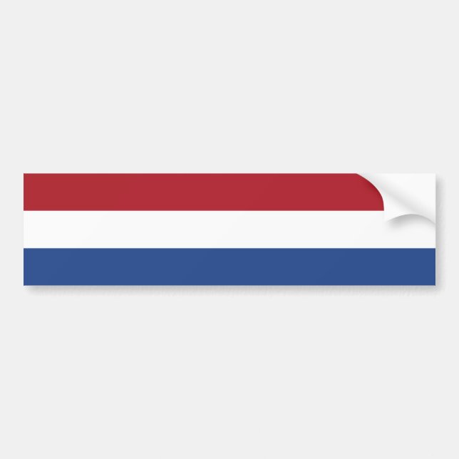 Dutch Flag Bumper Sticker (Front)