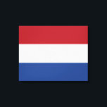 Dutch Flag Canvas Print<br><div class="desc">This design features the national flag of the Netherlands (informally known as Holland), which is a country primarily located in Western Europe and partly in the Caribbean, forming the largest constituent country of the Kingdom of the Netherlands. In Europe, it consists of 12 provinces that border Germany to the east,...</div>