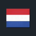 Dutch Flag Canvas Print<br><div class="desc">This design features the national flag of the Netherlands (informally known as Holland), which is a country primarily located in Western Europe and partly in the Caribbean, forming the largest constituent country of the Kingdom of the Netherlands. In Europe, it consists of 12 provinces that border Germany to the east,...</div>