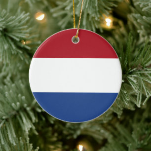 Dutch Flag Ceramic Tree Decoration