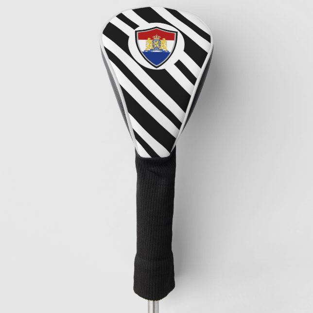 Dutch flag-coat arms golf head cover (Front)
