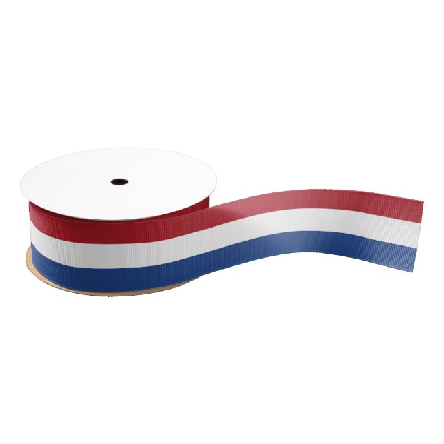 Dutch flag colours ribbon, fashion, Netherlands Grosgrain Ribbon (Spool)