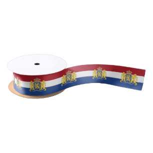 Dutch flag colours ribbon, Netherlands /sports Satin Ribbon