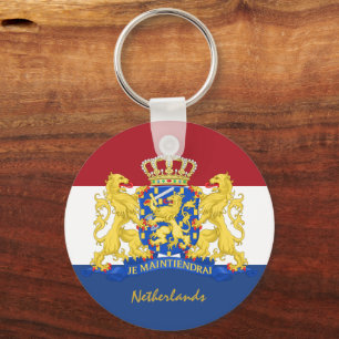 Dutch Flag & Netherlands holiday, patriots /sports Key Ring