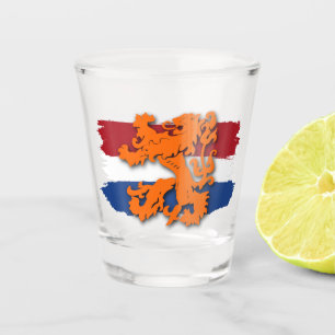 Dutch Flag Orange Lion Team Holland Shot Glass