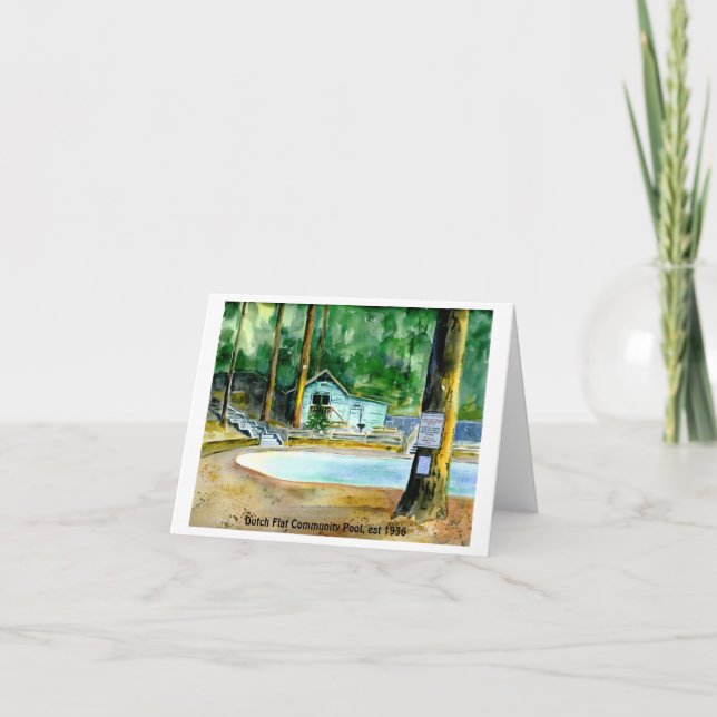 Dutch Flat community Pool, fest 1936 Card (Front)