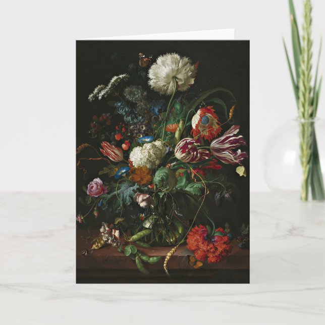 Dutch Flower Painting Still Life Fine Art Thank You Card (Front)