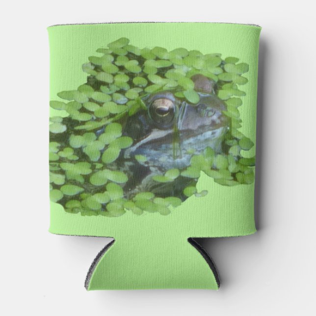 Dutch Frog Face with Duckweed Can Cooler (Front)
