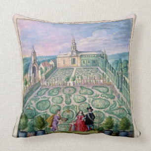 Dutch Garden, 1650 (w/c on paper) Cushion