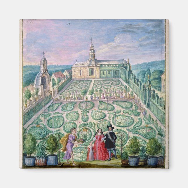 Dutch Garden, 1650 (w/c on paper) Magnet (Front)