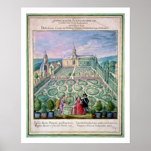 Dutch Garden, 1650 (w/c on paper) Poster (Front)