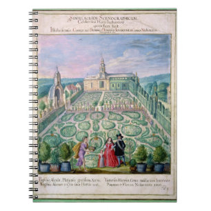 Dutch Garden, 1650 (w/c on paper) Spiral Notebook